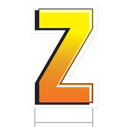 Beistle Plastic "Z" Yard Sign - General Occasion | Party Supply | Decoration
