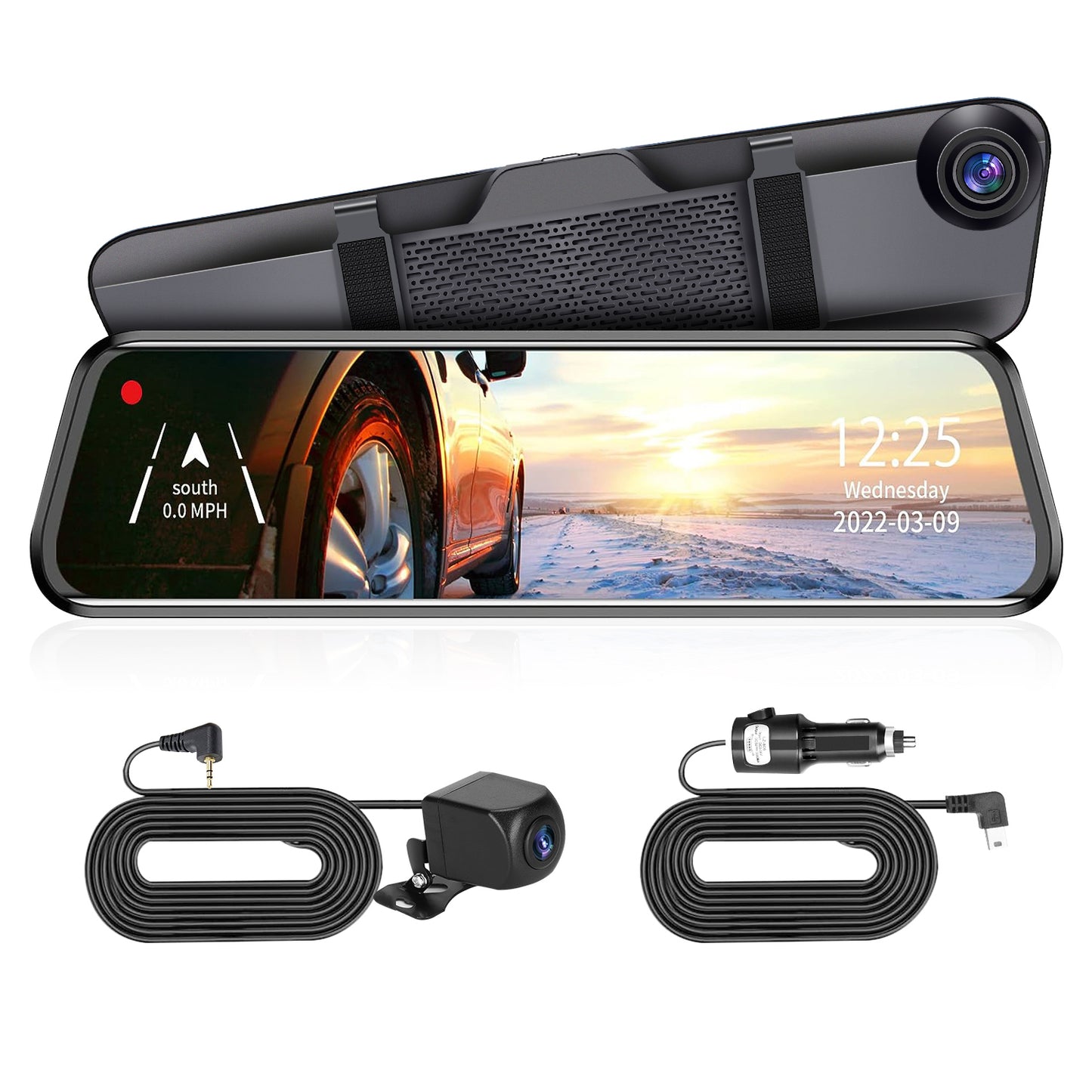 4K Car DVR 12in Dash Cam Camcorder Camera Recorder with 170° Angle Loop