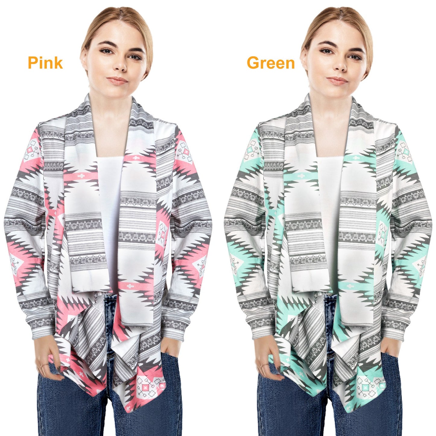 Women Open Front Cardigan Long Sleeve Shawl Neck Breathable Cardigan Well