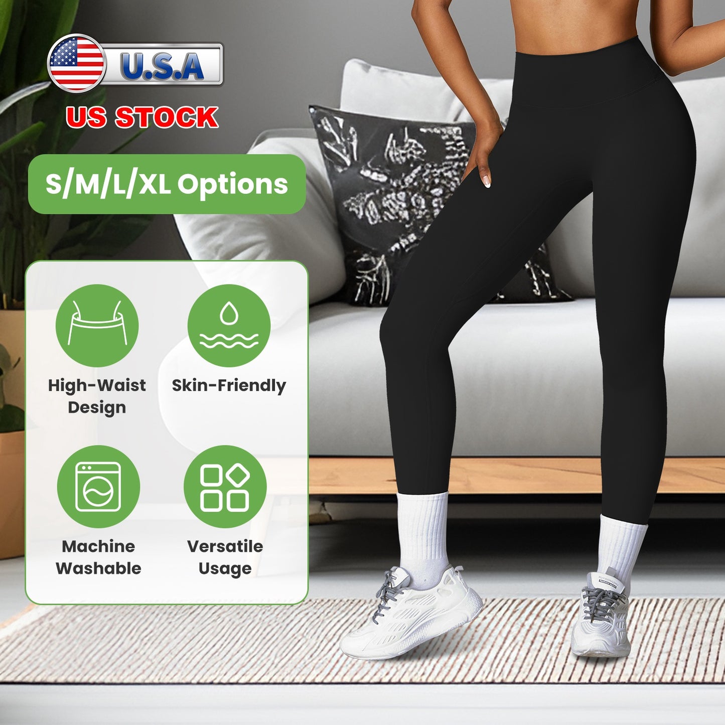Women s High Waist Workout Leggings Tummy Control Compression Yoga Tight Pants