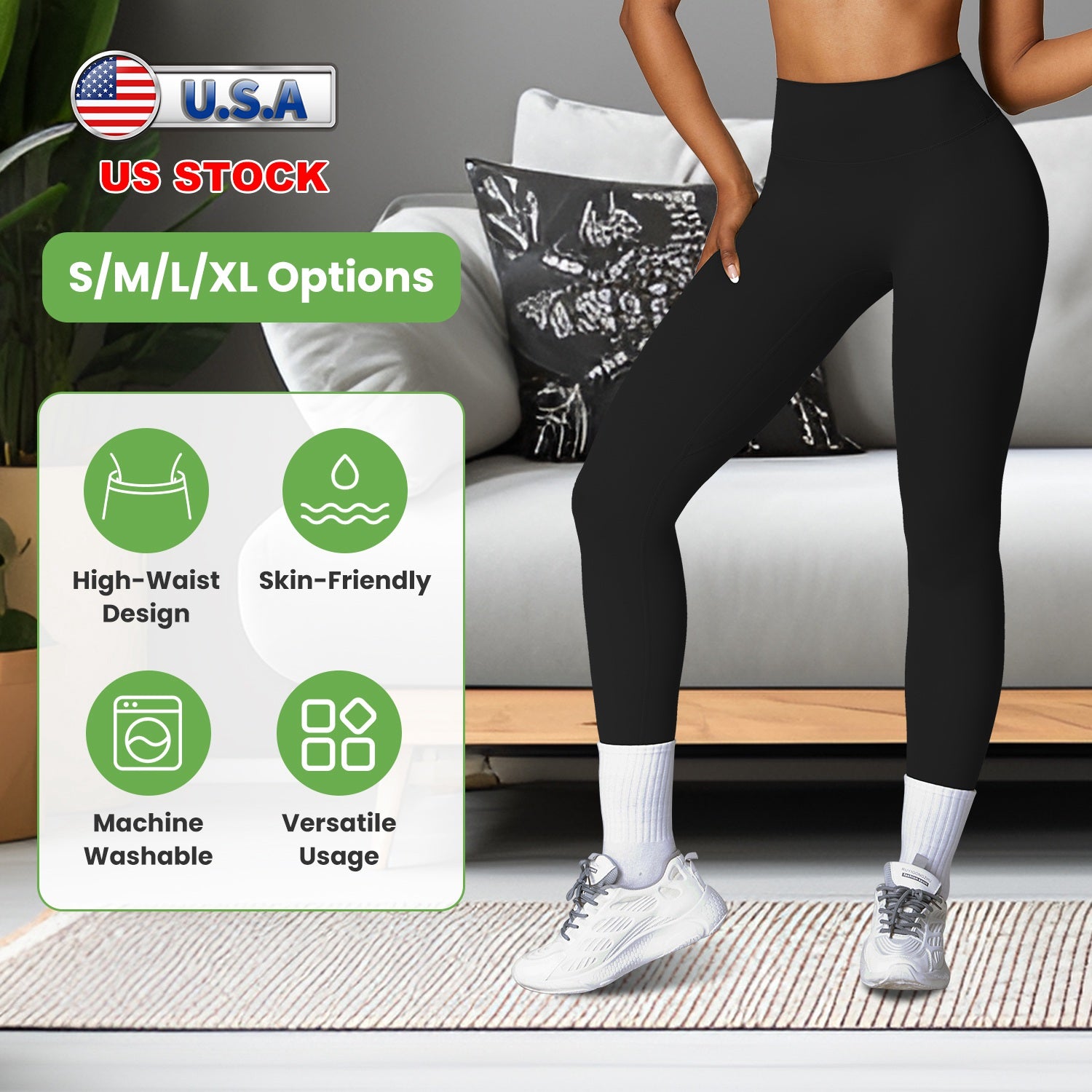 Women s High Waist Workout Leggings Tummy Control Compression Yoga Tight Pants