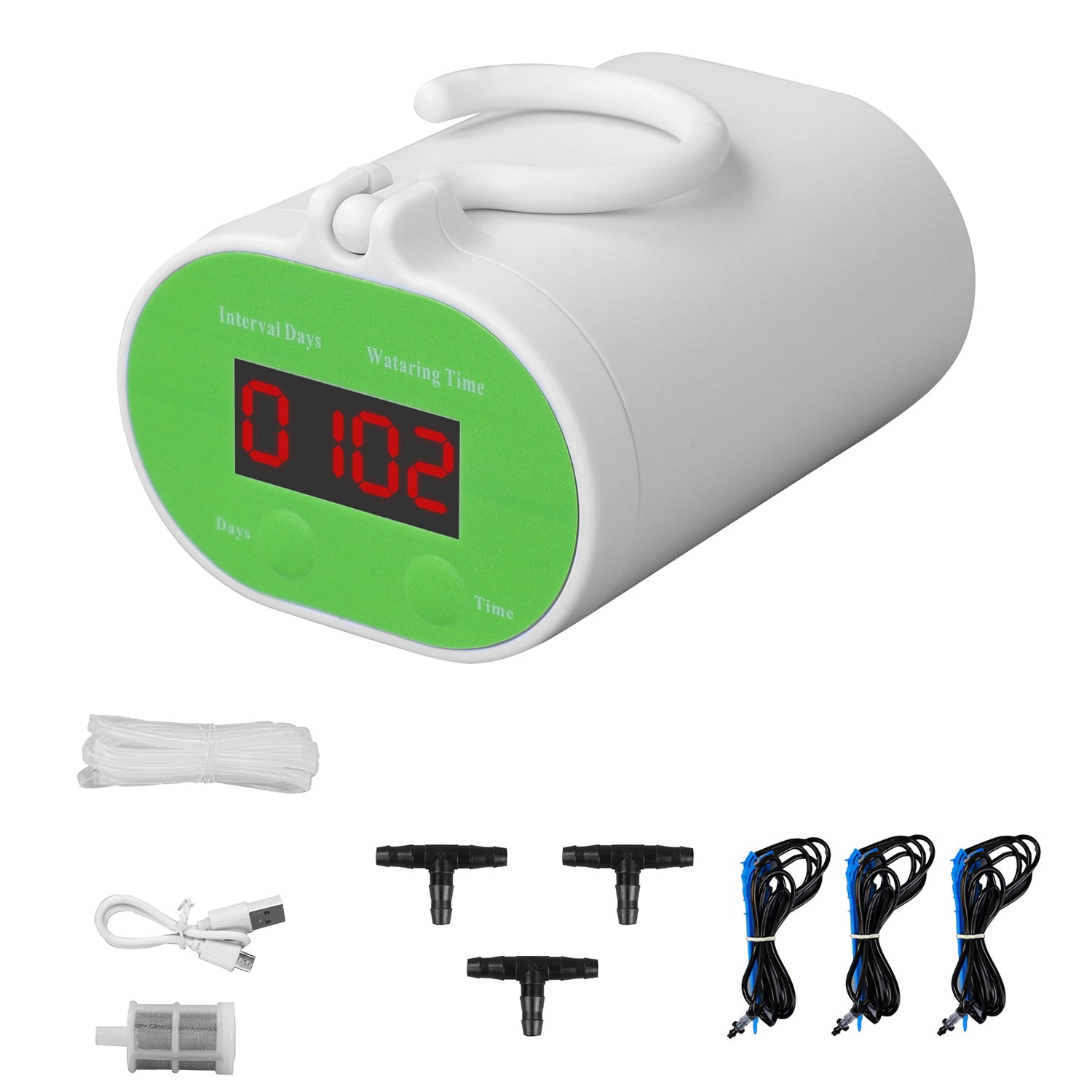 Automatic Watering System Kit With Timer Pump Device For 12Plants Rechargeable