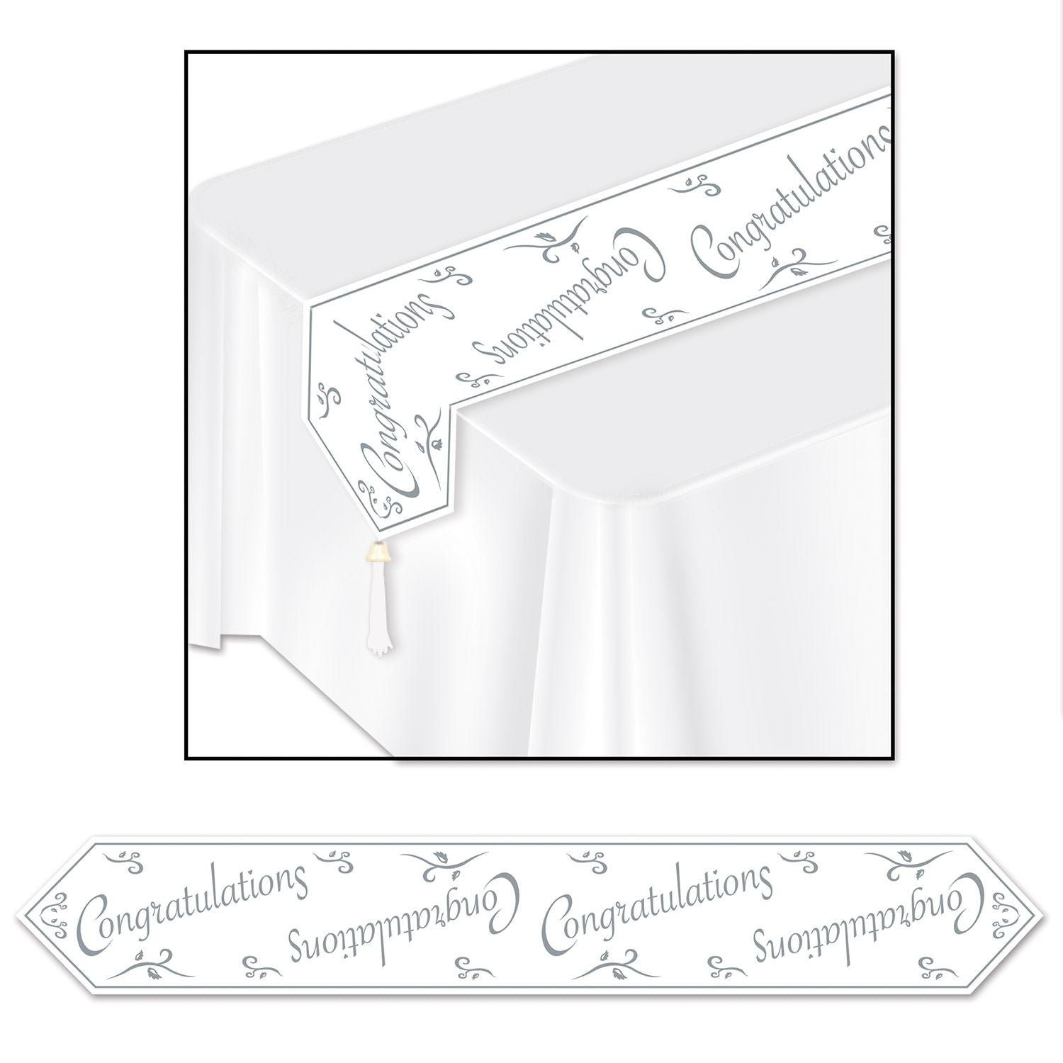 Beistle Printed Congratulations Table Runner - Anniversary | Party Supply