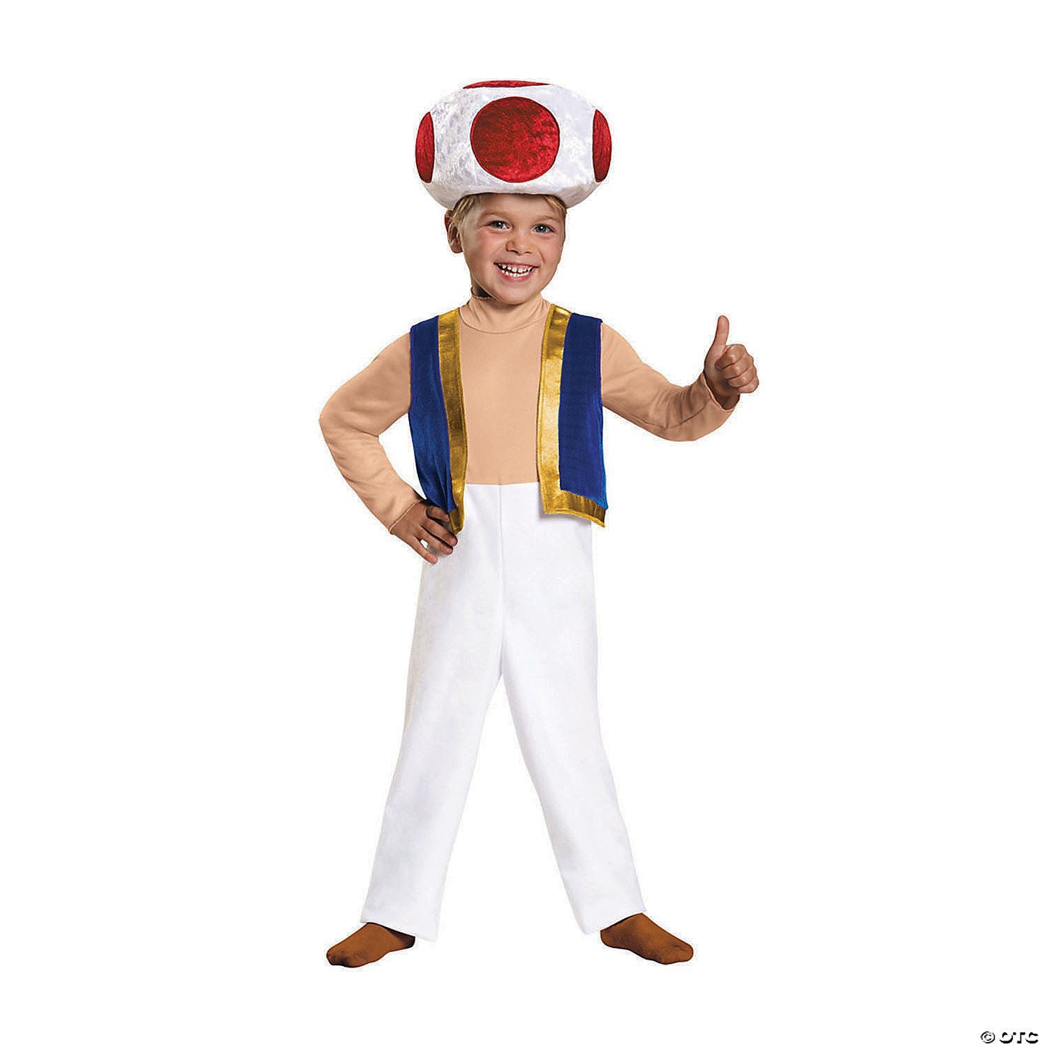 Boys | Toddler Deluxe Super Mario Bros. Toad Costume - 3T-4T