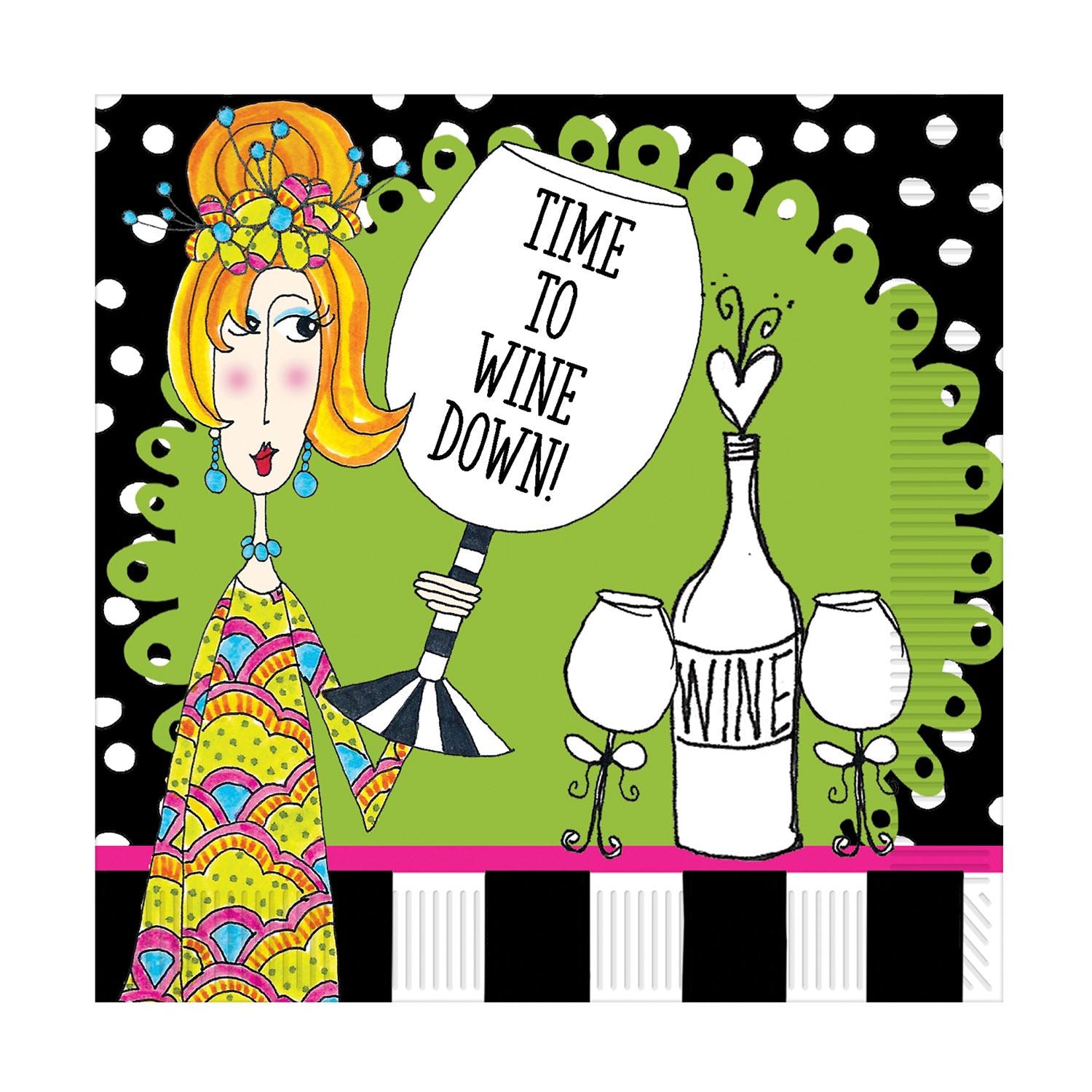 Beistle Dolly Mama's Wine Celebration Lunch Napkin | Party Supply | Decoration