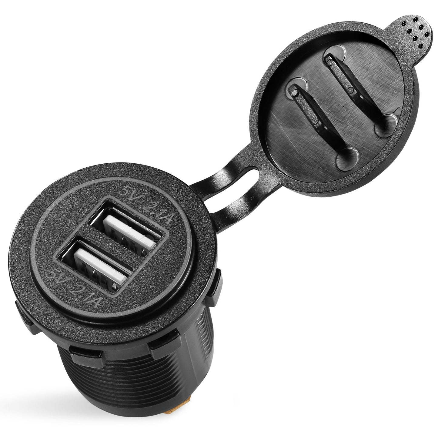 1Pc 2 USB Charger 12-24V Car Cigarette Lighter Socket Splitter Dual USB 2.1A