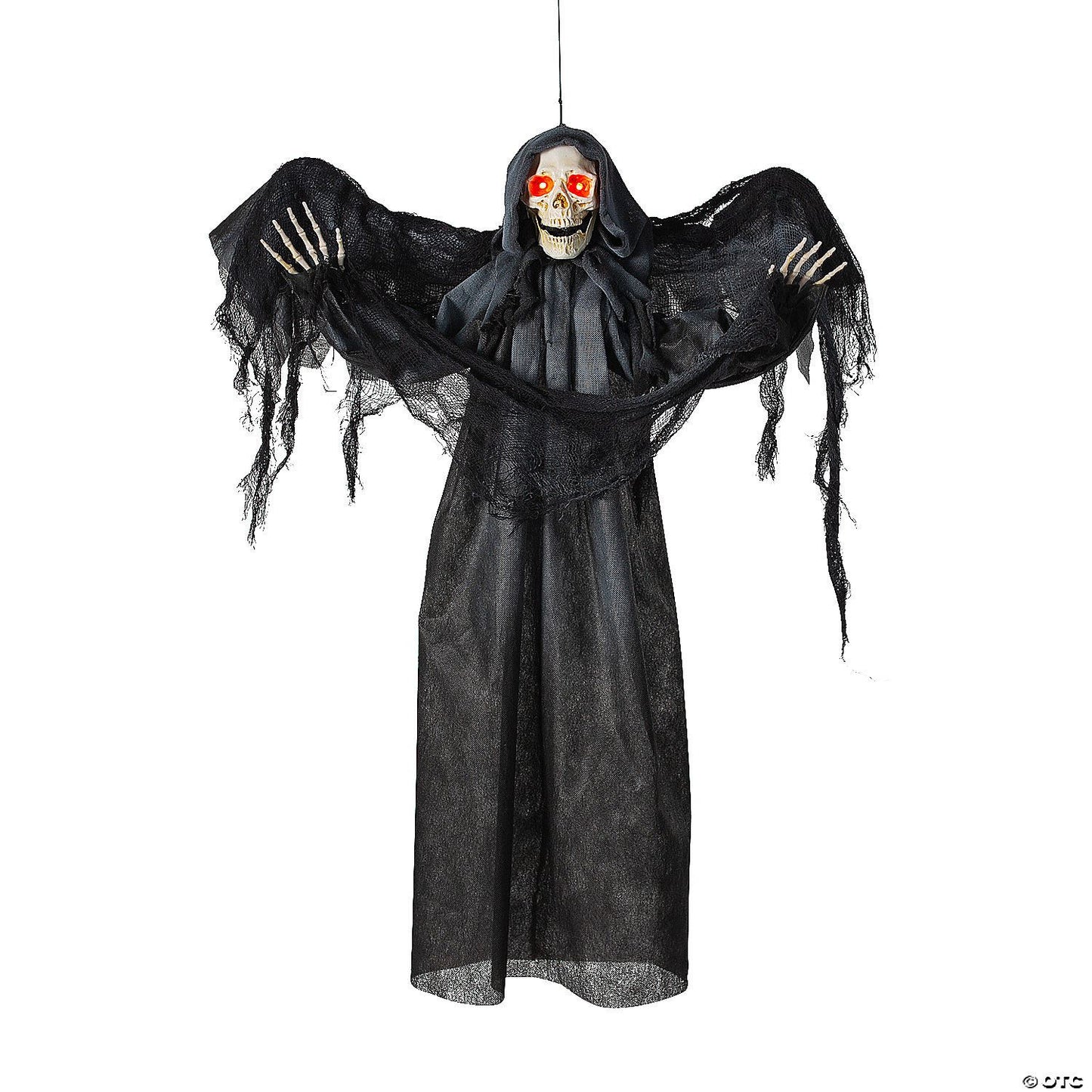 3 Ft. Animated Grim Reaper with Wings Hanging Halloween Decoration