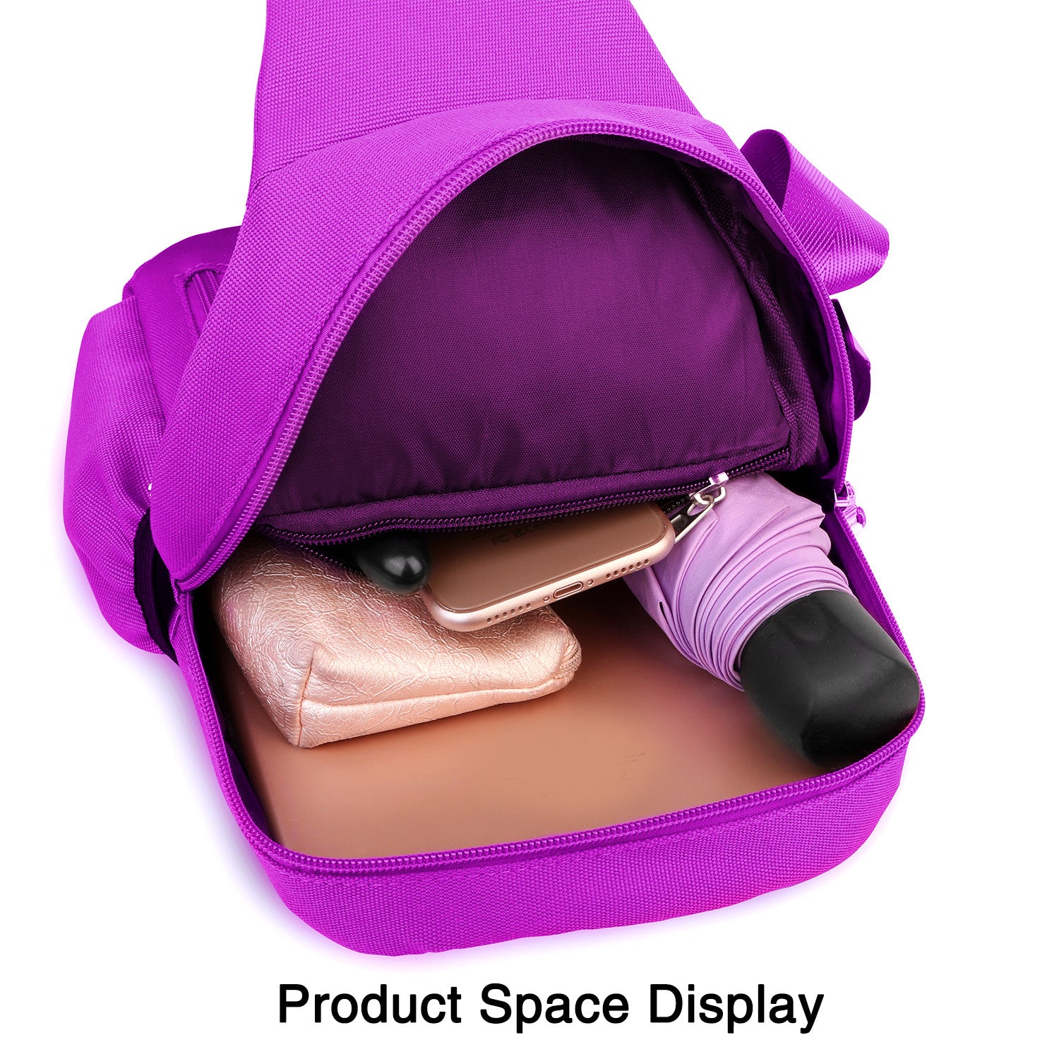 Unisex Sling Backpack Nylon Chest Shoulder Crossbody Bag Travel Sports Cycle