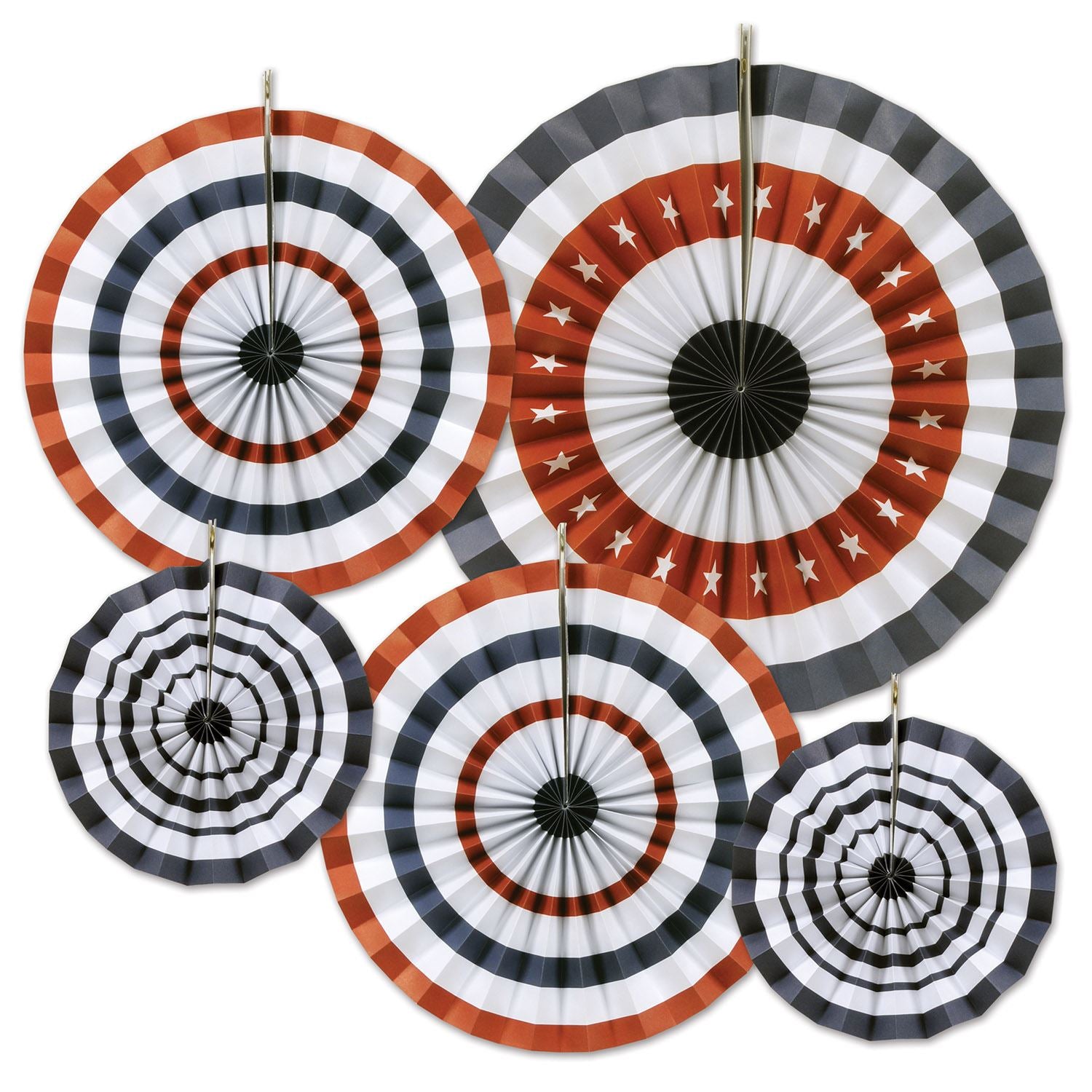 Beistle Patriotic Accordion Paper Fans | Party Supply | Decoration