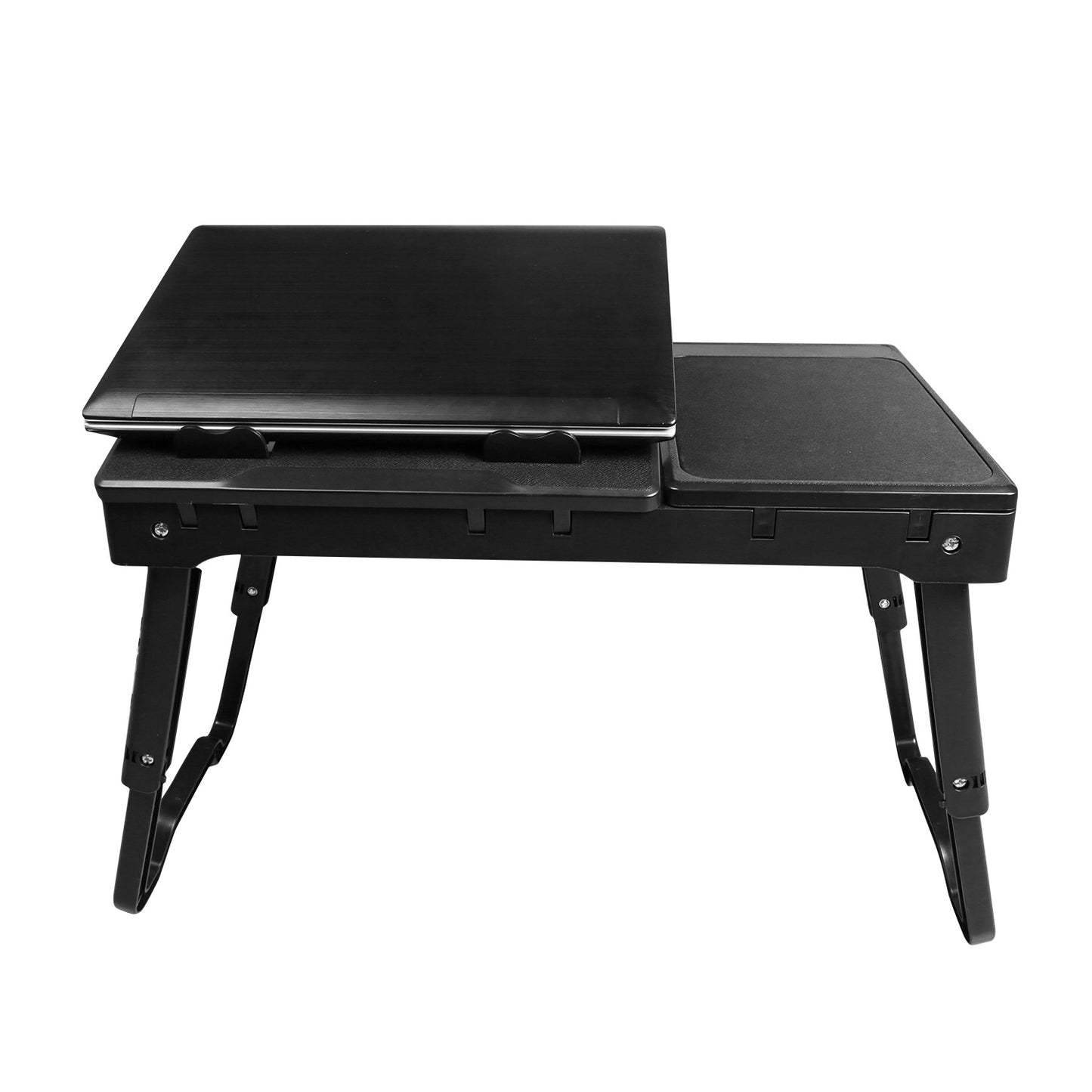 Foldable Laptop Table Bed Notebook Desk w/Cooling Fan Mouse Board LED light 0009