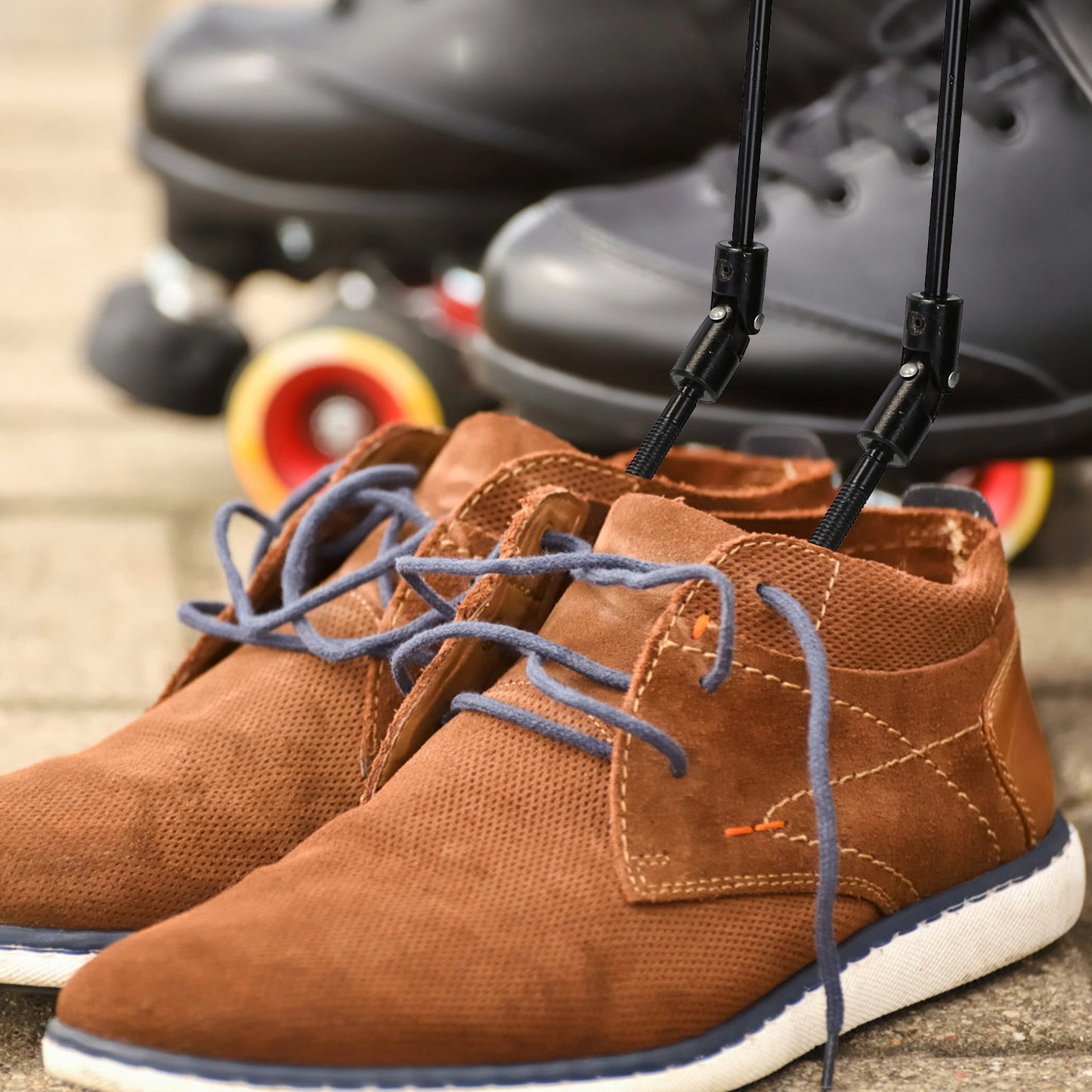 One Pair Boot Stretcher Adjustable Width Shoe Shaper Wooden Boot Widener