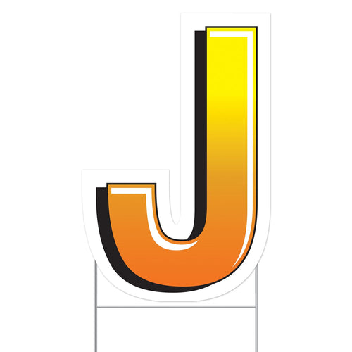 Beistle Plastic "J" Yard Sign - General Occasion | Party Supply | Decoration