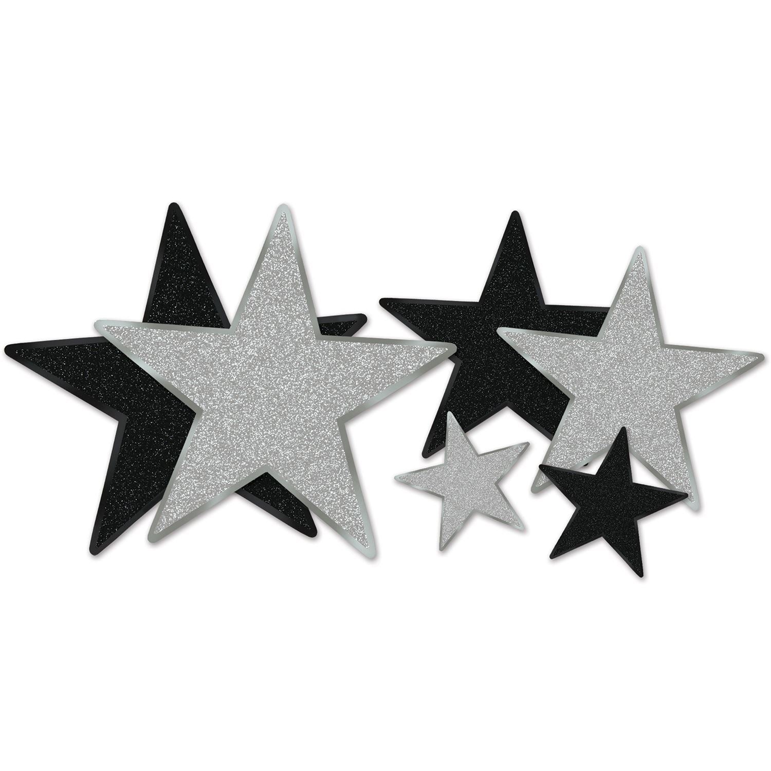 Beistle Glittered Star Cutouts - Awards Night | Party Supply | Decoration