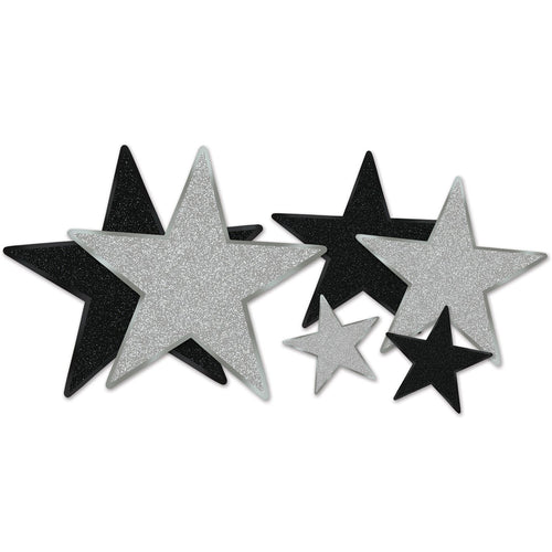 Beistle Glittered Star Cutouts - Awards Night | Party Supply | Decoration