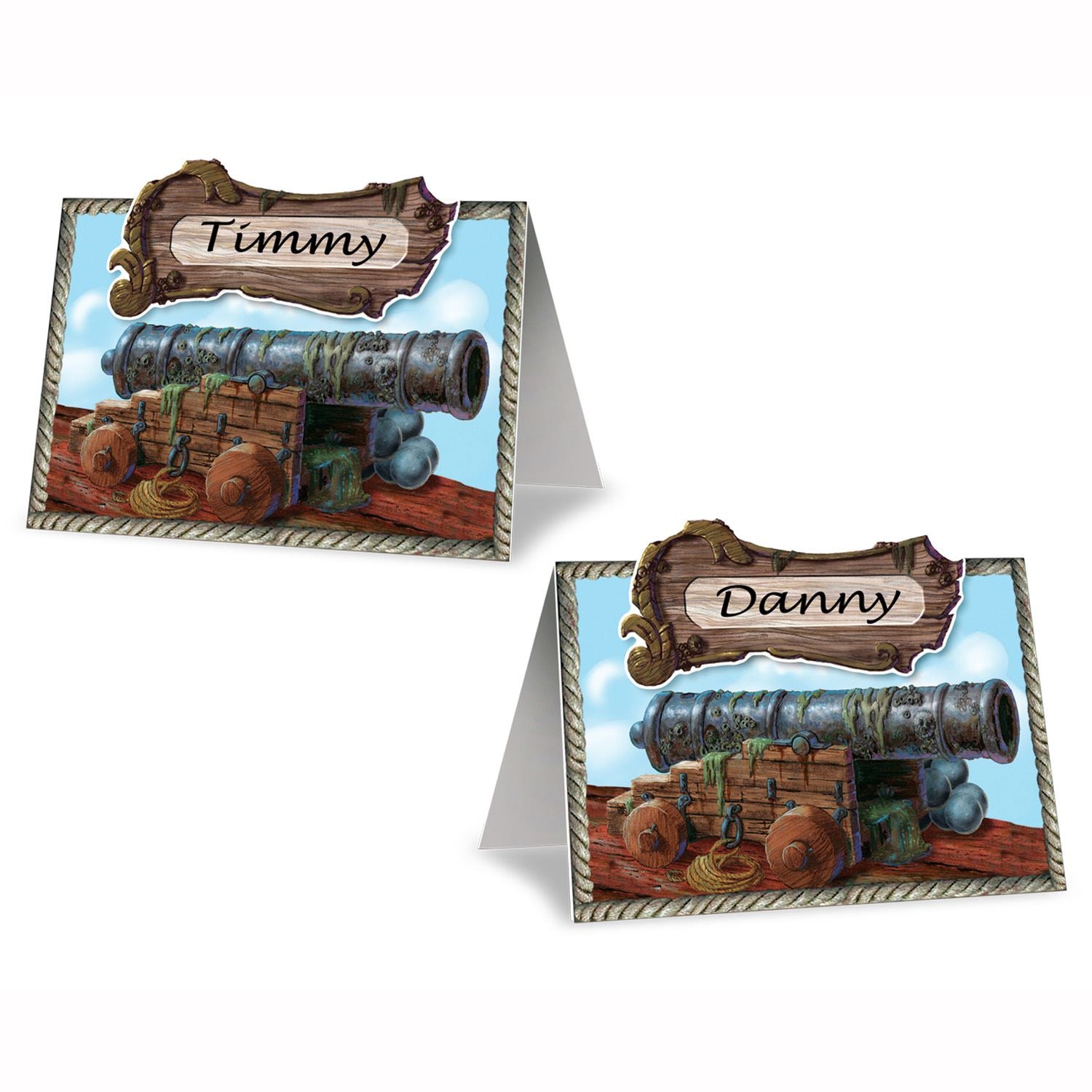 Beistle Pirate Cannon Place Cards | Party Supply | Decoration