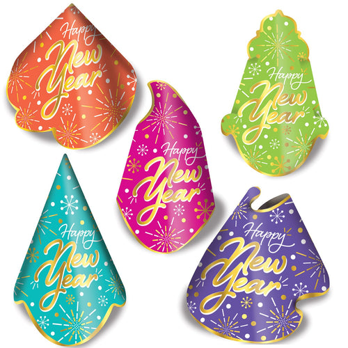 Beistle Neon Burst Hat Assortment - 50 per package - New Years | Party Supply