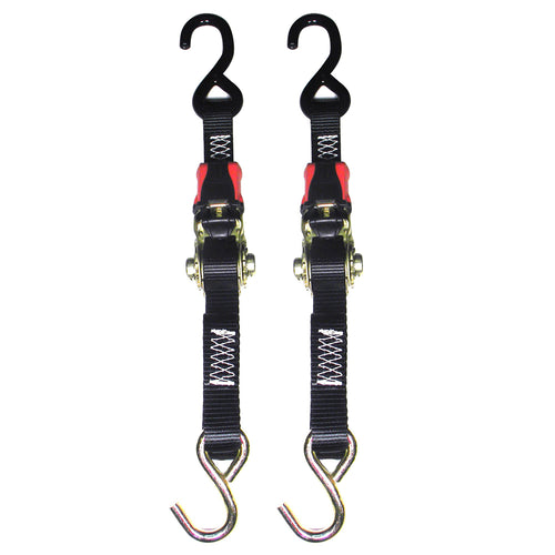 Rod Saver Rubber Ratchet Tie-Down - 1" x 6 - Pair [RTD6]