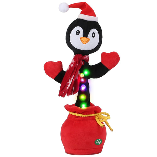 Kid Electric Dance Toy Christmas Elk Snowman Senior Penguin Plush Toy 7188