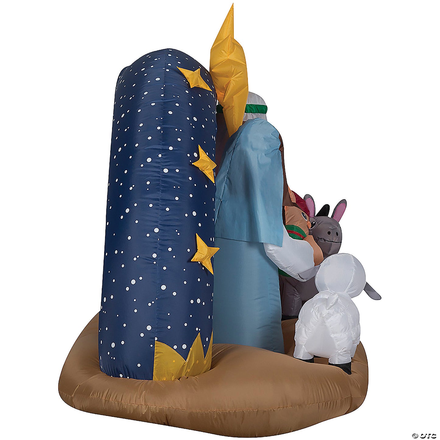 78" Blow-Up Inflatable Snowy Night Nativity With Built-In Lights Outdoor Yard Decoration