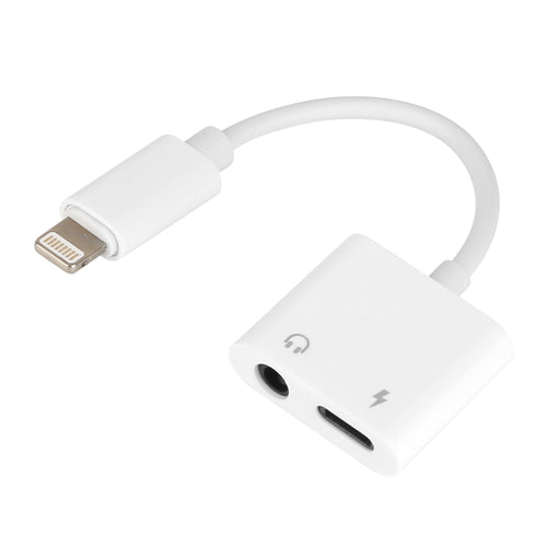 2 In 1 3.5mm Headphone Adapter Charger Audio Splitter Dongle Adapter Fit for