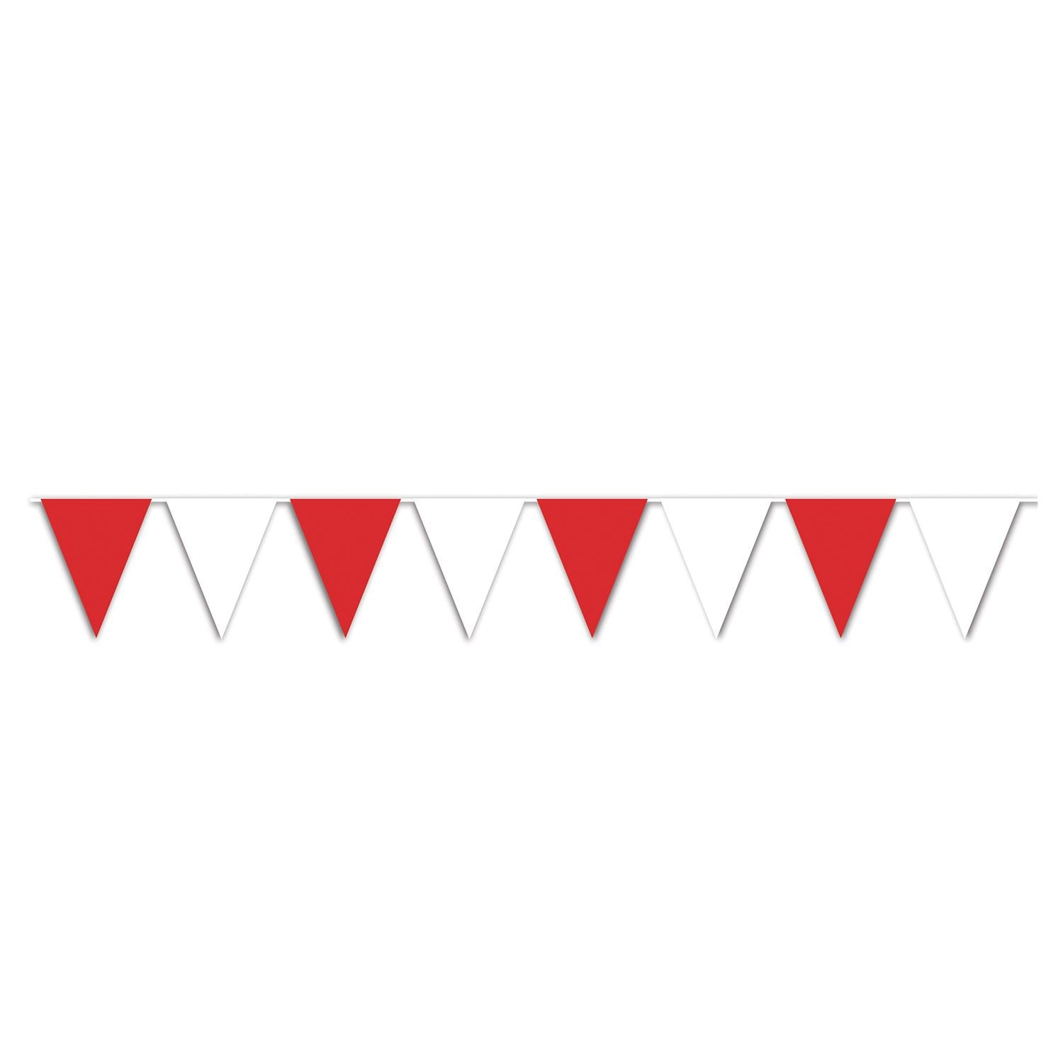 Beistle Red & White Pennant Banner 30ft - Circus | Party Supply | Decoration