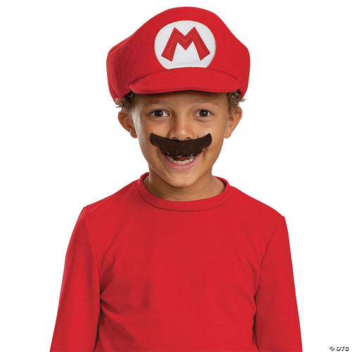 Mario Elevated Hat Mustache Child