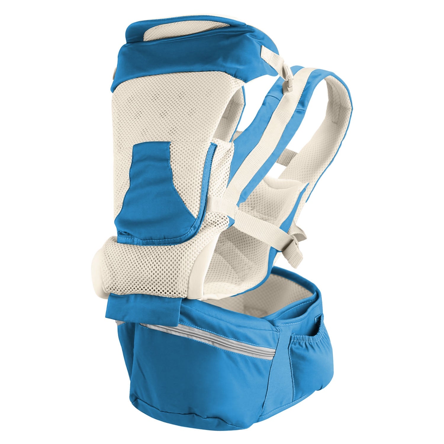 Multifunctional Baby Carrier With Hip Seat Head Hood Front Back Side Carrying