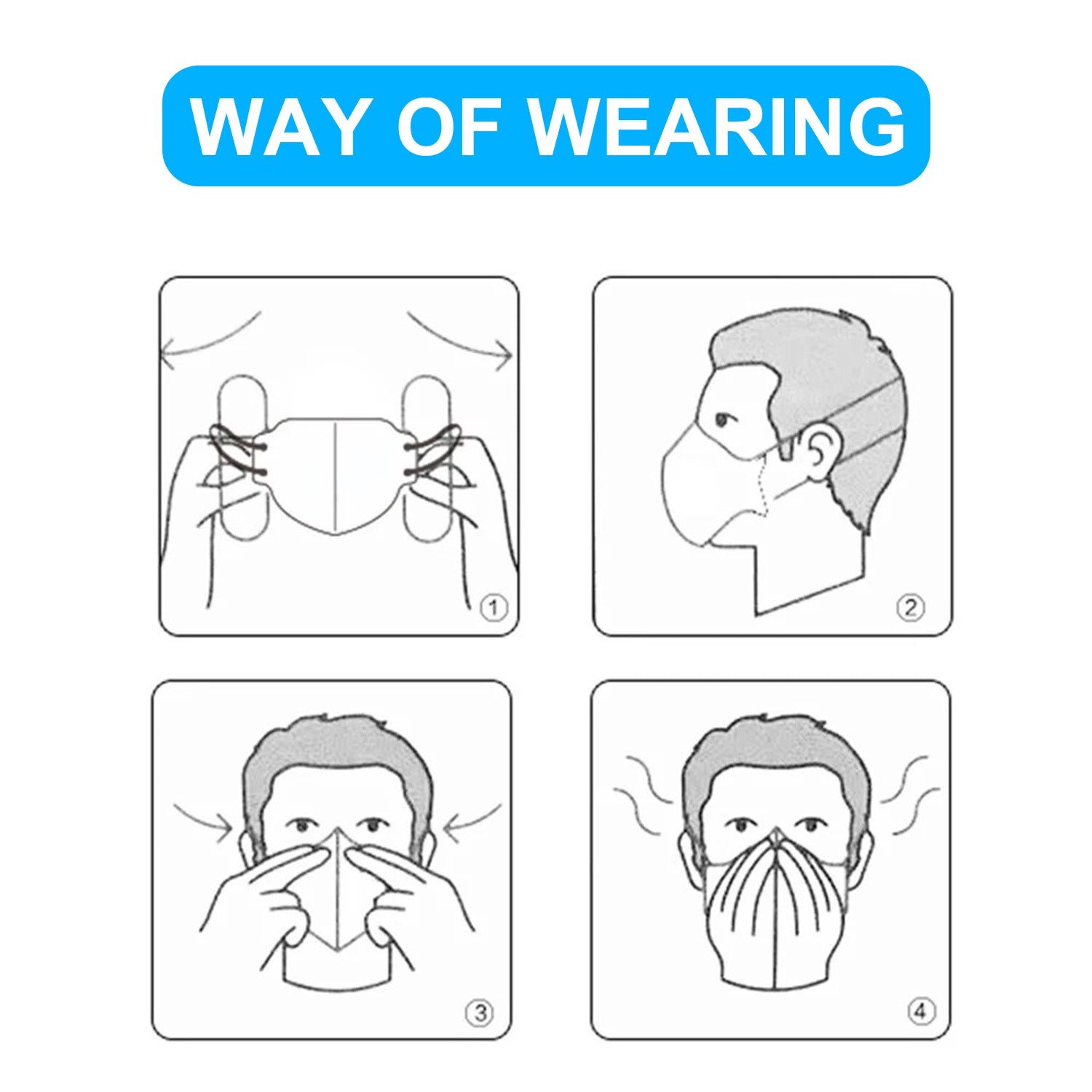 10 PCS Disposable KN95 Mask FFP2 Soft Breathable Protective Mask 95% Filtration