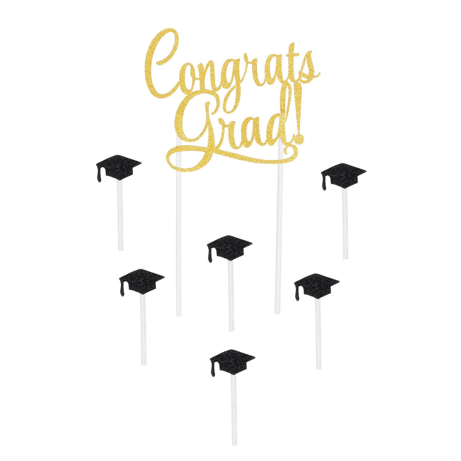 Beistle Congrats Grad! Cake Topper - Graduation | Party Supply | Decoration