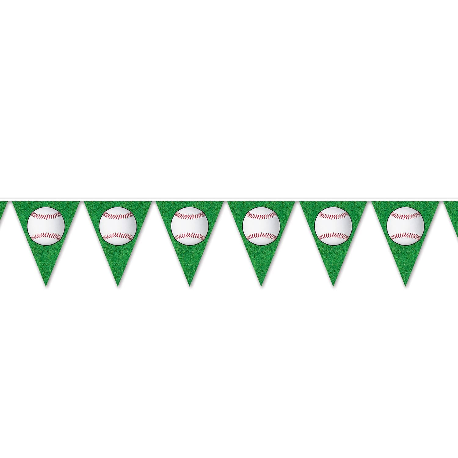 Beistle Baseball Pennant Banner - 12 feet | Party Supply | Decoration