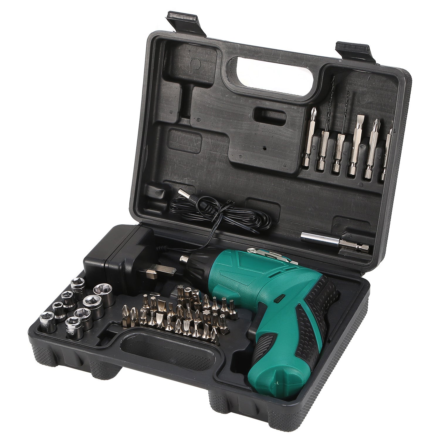 Cordless Electric Screwdriver Set Rechargeable 4.8V Drill Driver w/45 Drill 3873