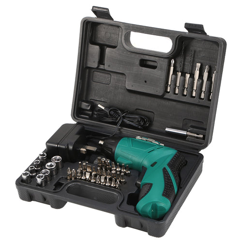Cordless Electric Screwdriver Set Rechargeable 4.8V Drill Driver w/45 Drill 3873