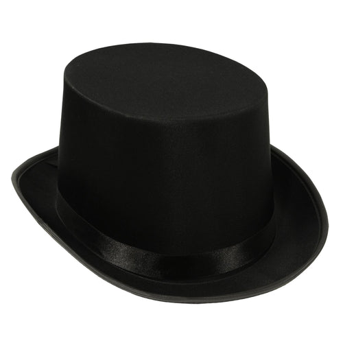 Beistle Black Satin Deluxe Top Hat - General Occasion | Party Supply