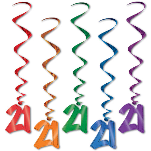 Beistle 21st Whirls - 21st Birthday | Party Supply | Decoration