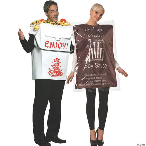 Mens | Adult Chinese Food Takeout Couple Costumes