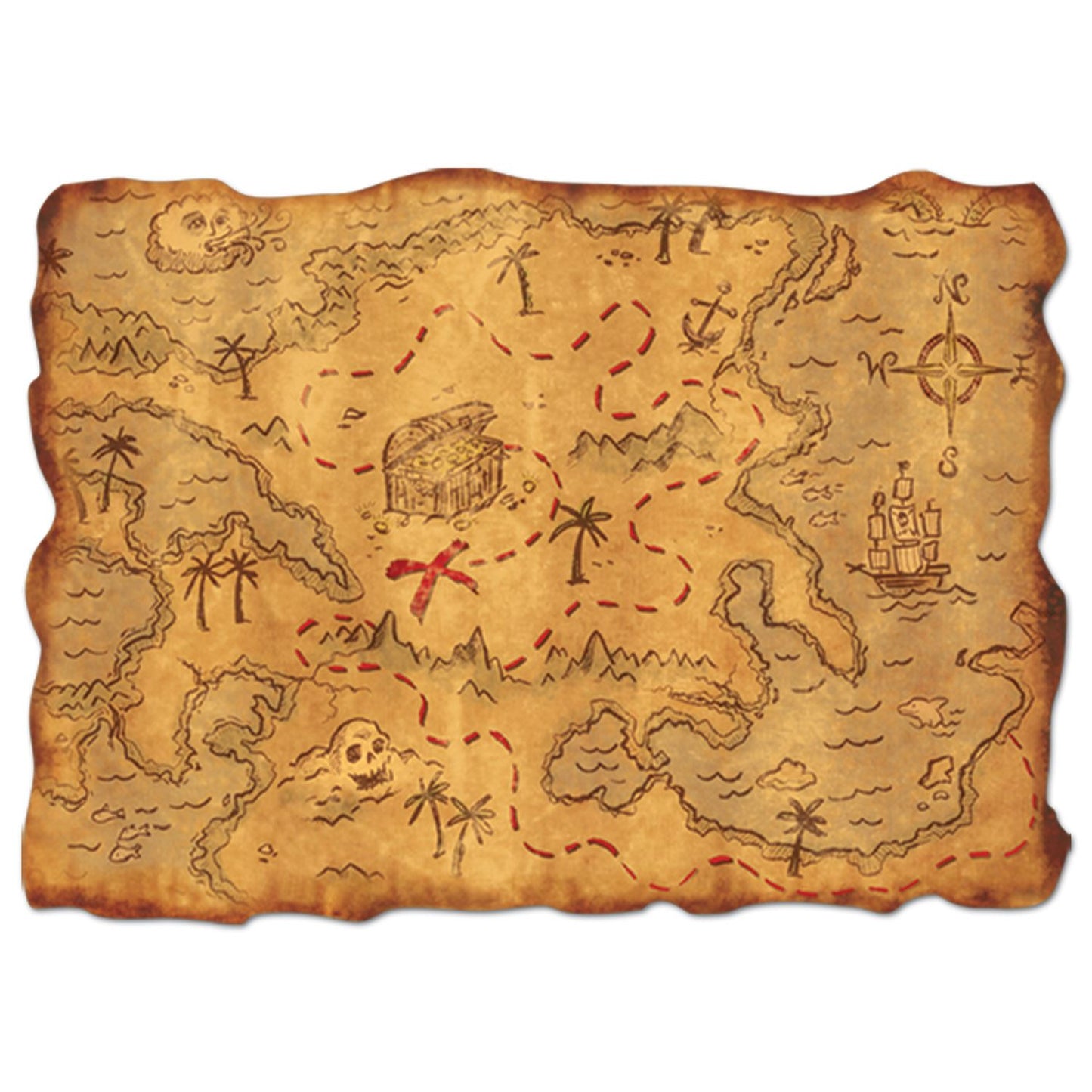 Beistle Pirates Treasure Map - Pirate | Party Supply | Decoration