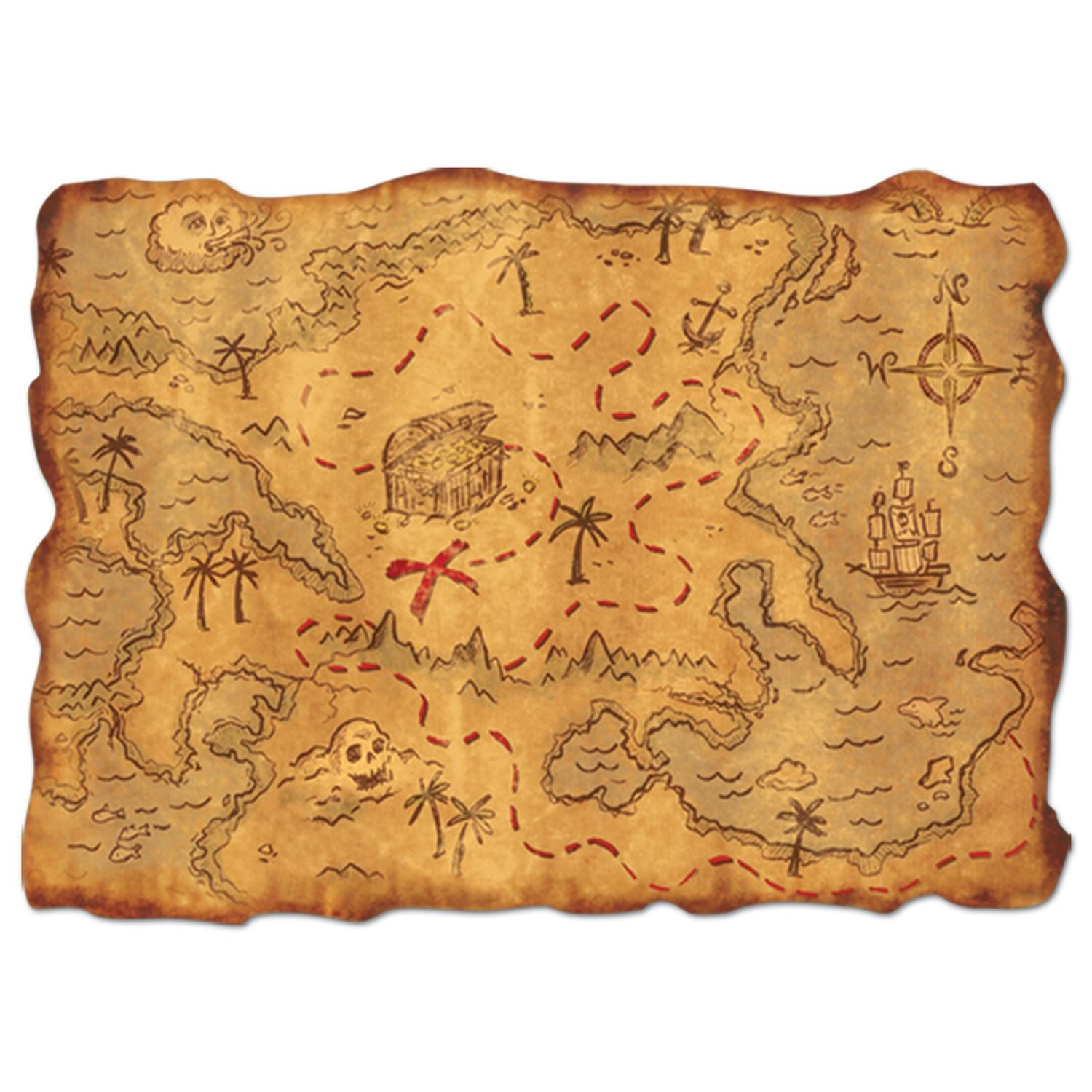 Beistle Pirates Treasure Map - Pirate | Party Supply | Decoration