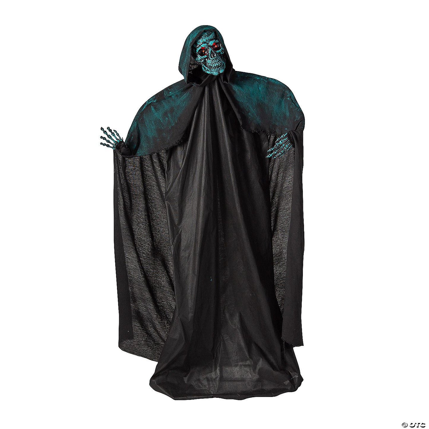 5 1/2 Ft. Animated Standing Skeleton of Death Plastic Statue | Halloween