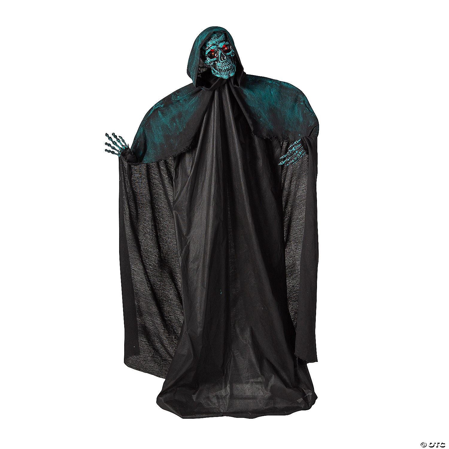 5 1/2 Ft. Animated Standing Skeleton of Death Plastic Statue | Halloween