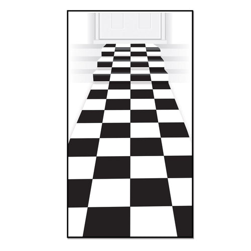 Beistle Checkered Runner - Racing | Party Supply | Decoration