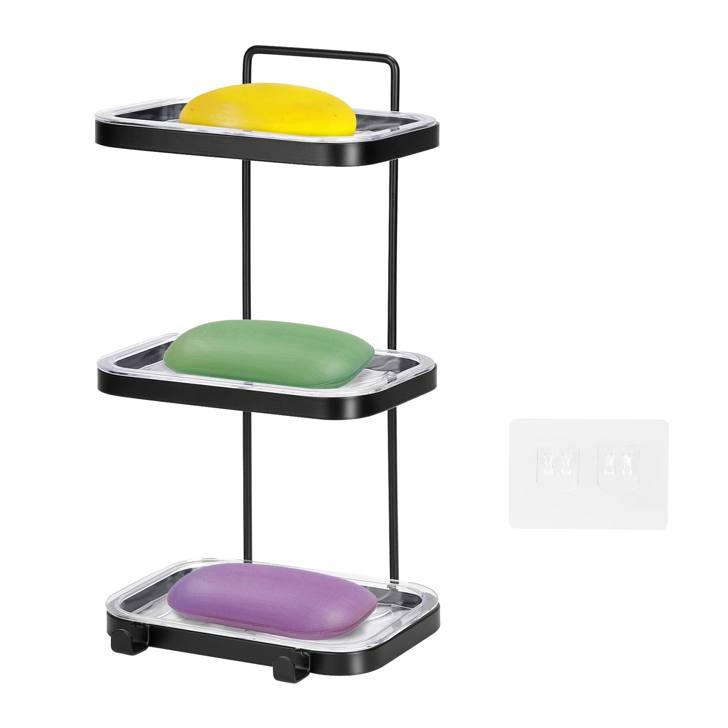 Soap Dish Soap Bar Holder Square Soap Rack Wall Mounted S Bar Shower Bathro 9422