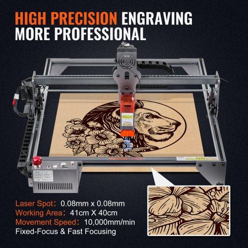 Laser Engraver 5W Output Laser Engraving Machine 16.1" x 15.7" Large Working