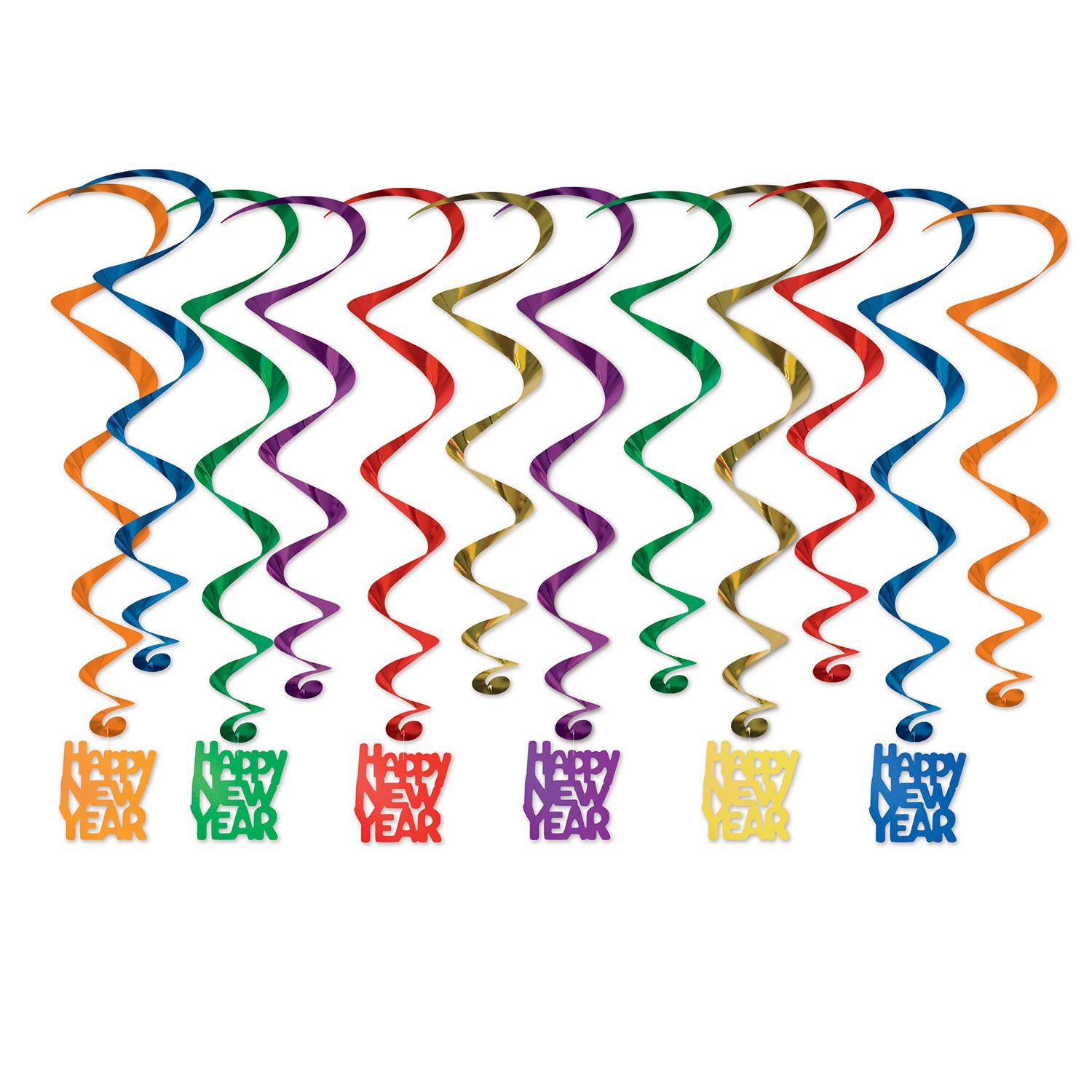 Beistle Happy New Year Whirls - New Years | Party Supply | Decoration