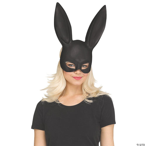 Mens | Adult Matte Black Bunny Mask