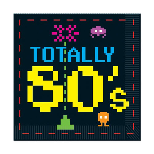 Beistle 80's Lunch Napkins | Party Supply | Decoration