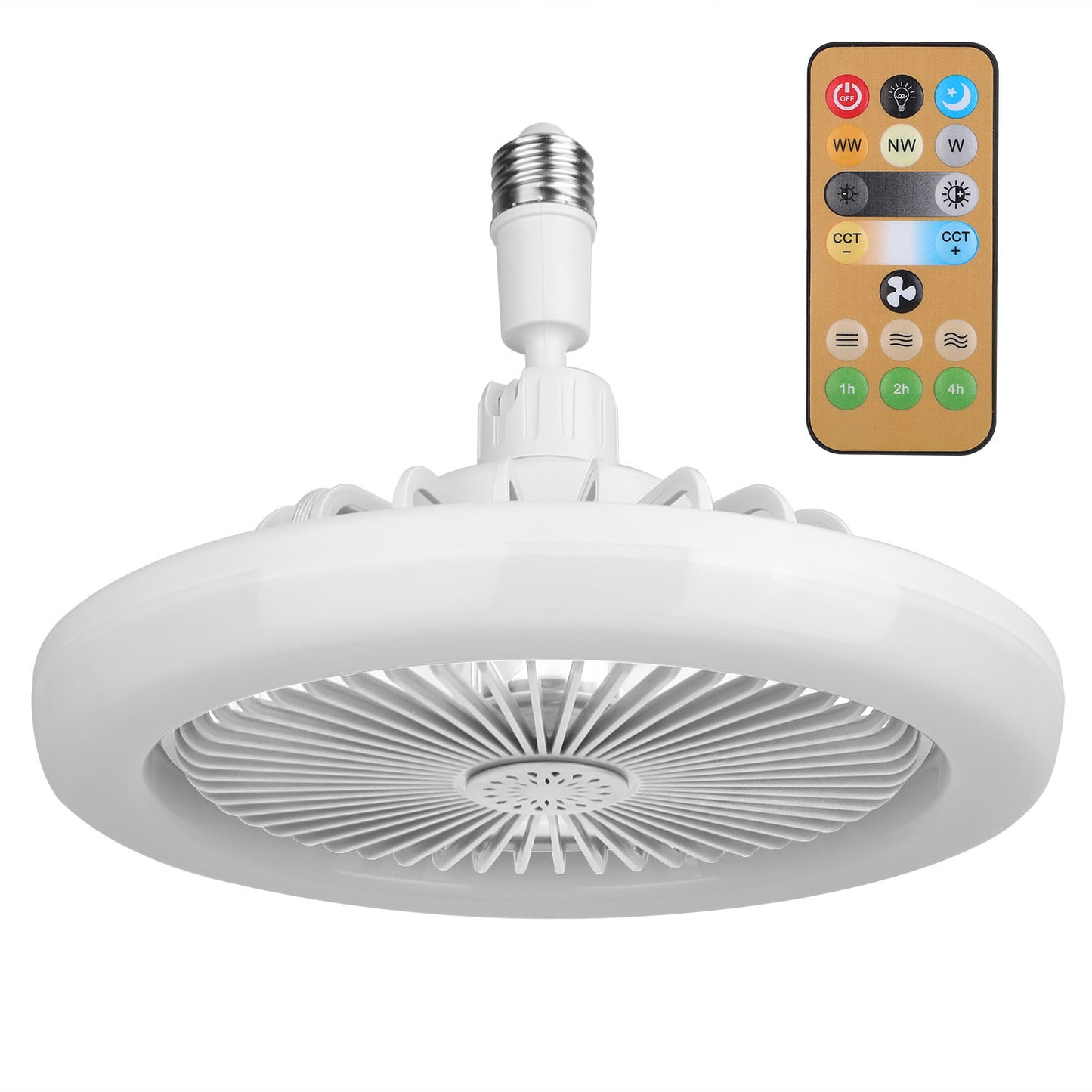 Ceiling Fan With Lights Remote Control 9.44in E27 Socket Fanlight with Dimm 8846