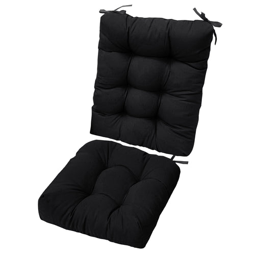 2Pcs Rocking Chair Cushion Upper And Lower Back And Seat Sets with Non-Slip