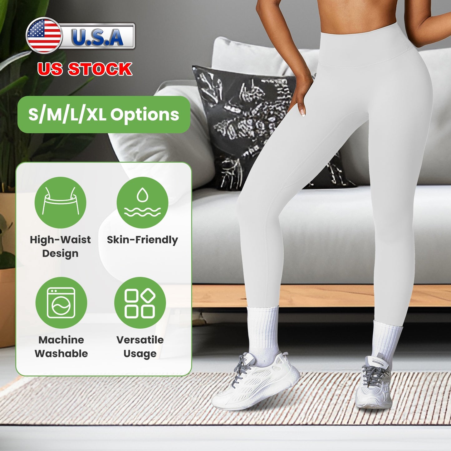 Women s High Waist Workout Leggings Tummy Control Compression Yoga Tight Pants