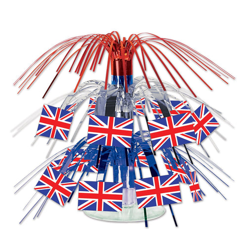 Beistle British Flag Mini Cascade Centerpiece | Party Supply | Decoration