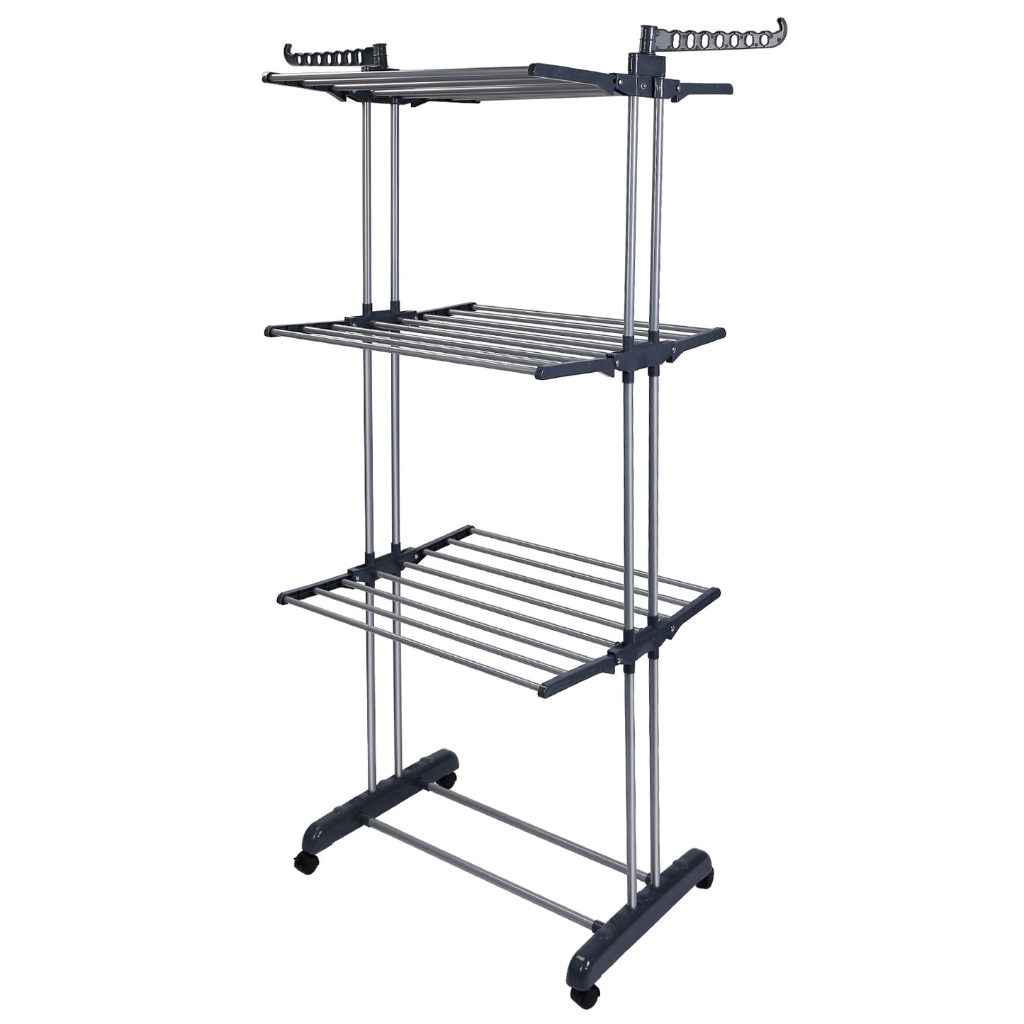 Clothes Drying Rack Rolling Collapsible Laundry Dryer Hanger Stand Rail
